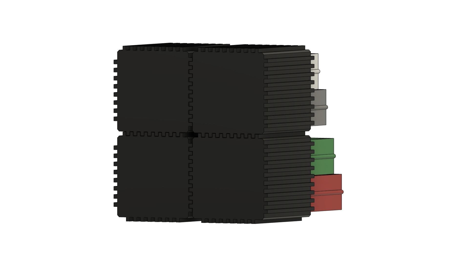 Modular Organizer With Container  3D print model_5