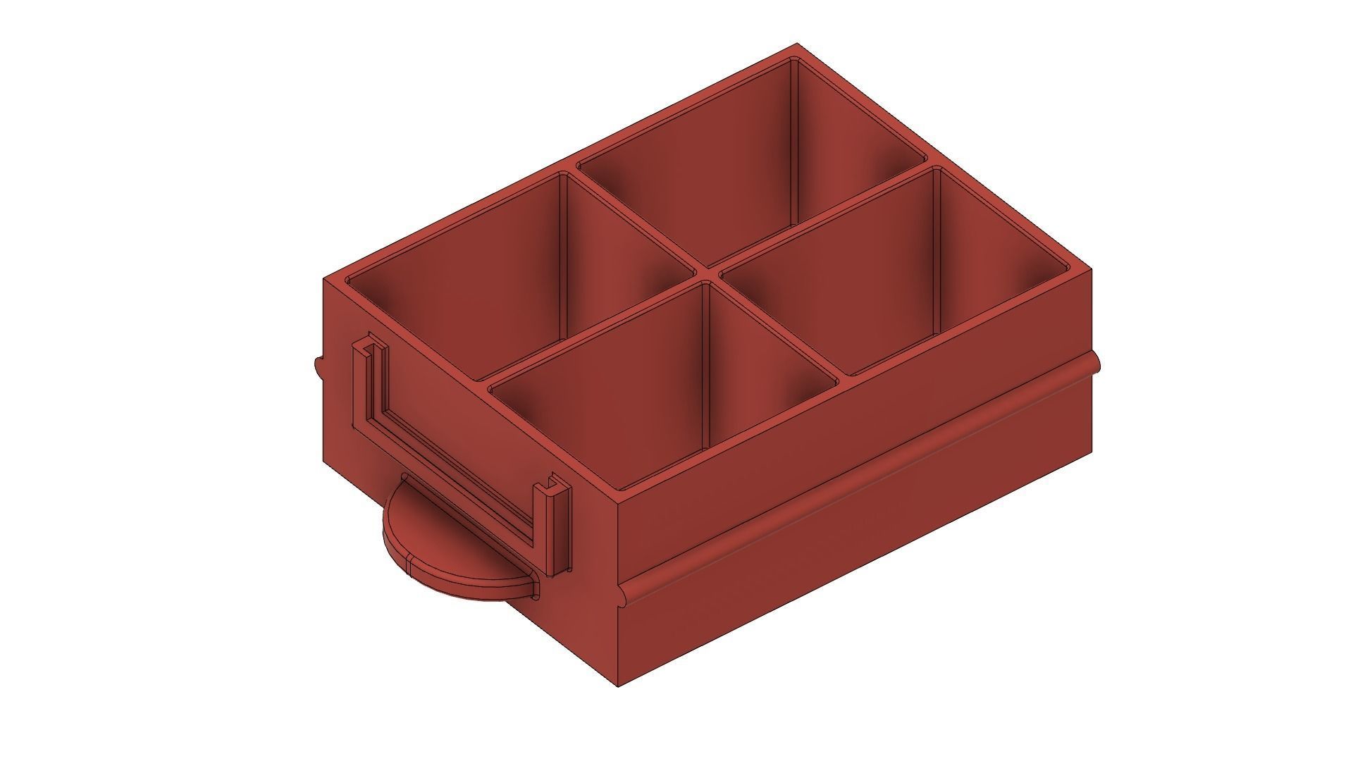 Modular Organizer With Container  3D print model_8