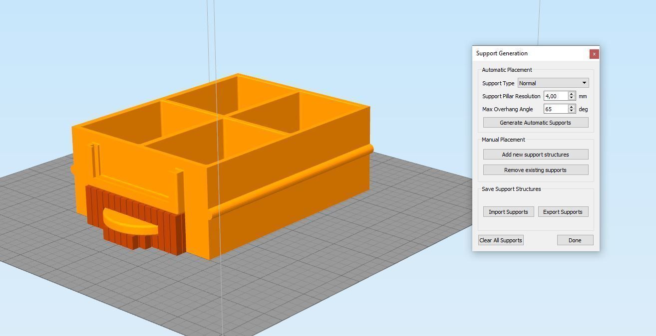 Modular Organizer With Container  3D print model_6