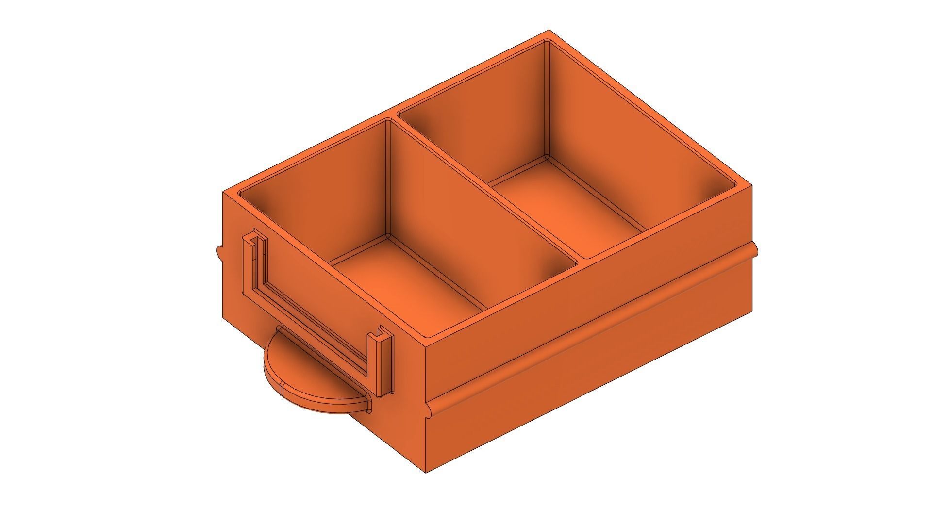 Modular Organizer With Container  3D print model_7