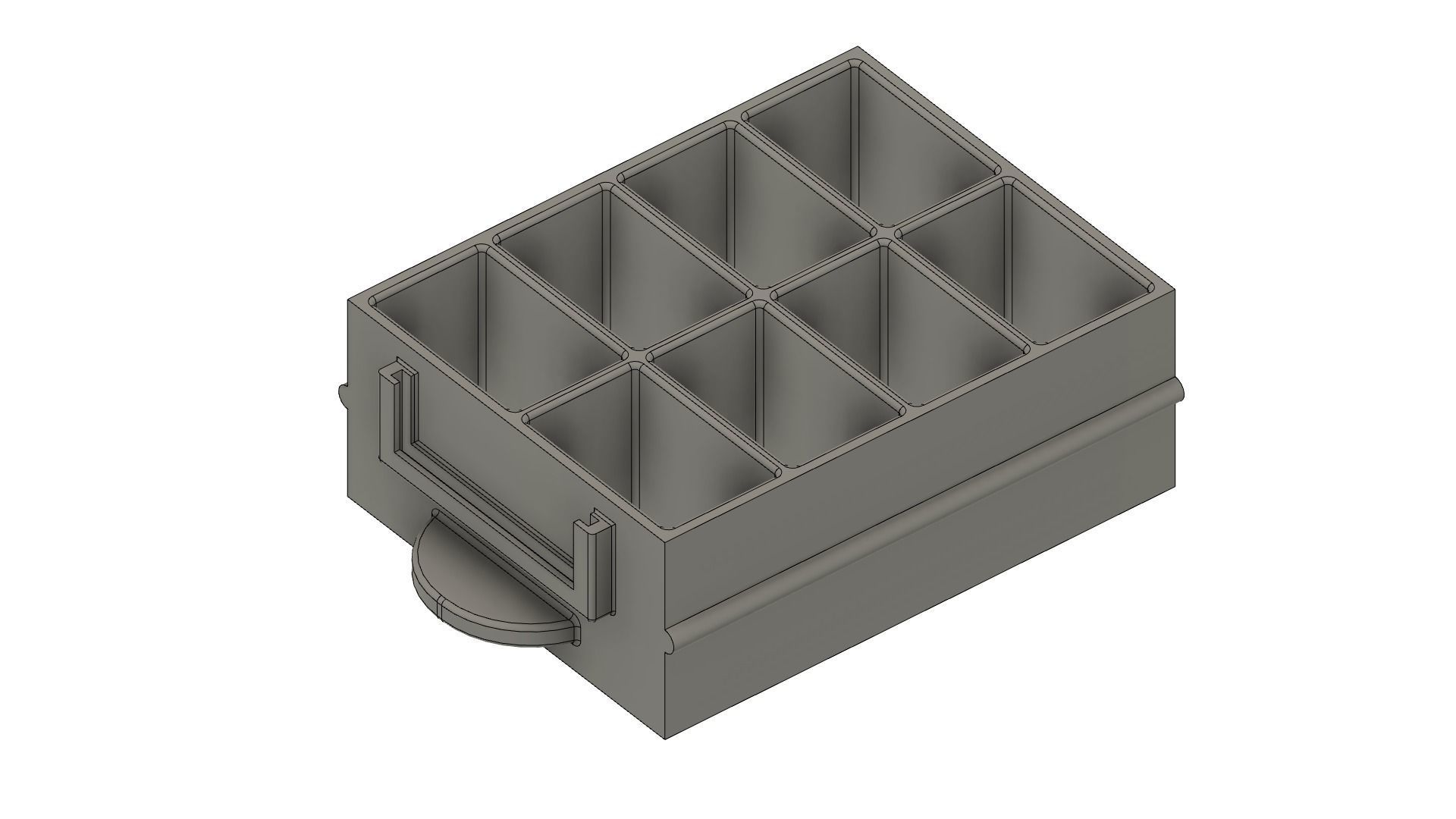 Modular Organizer With Container  3D print model_12