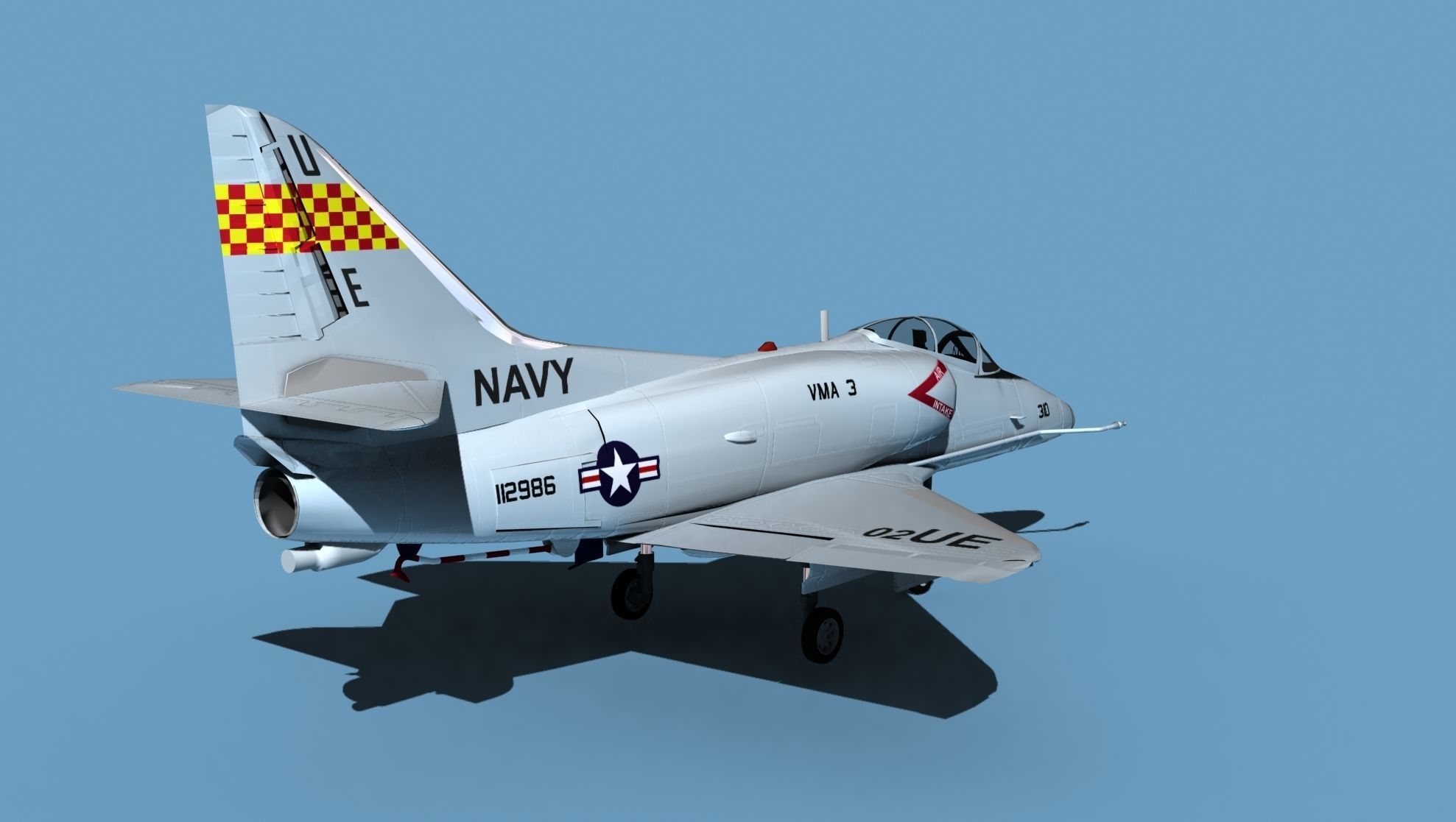 Douglas TA-4D Skyhawk V03 USN 3D model_5