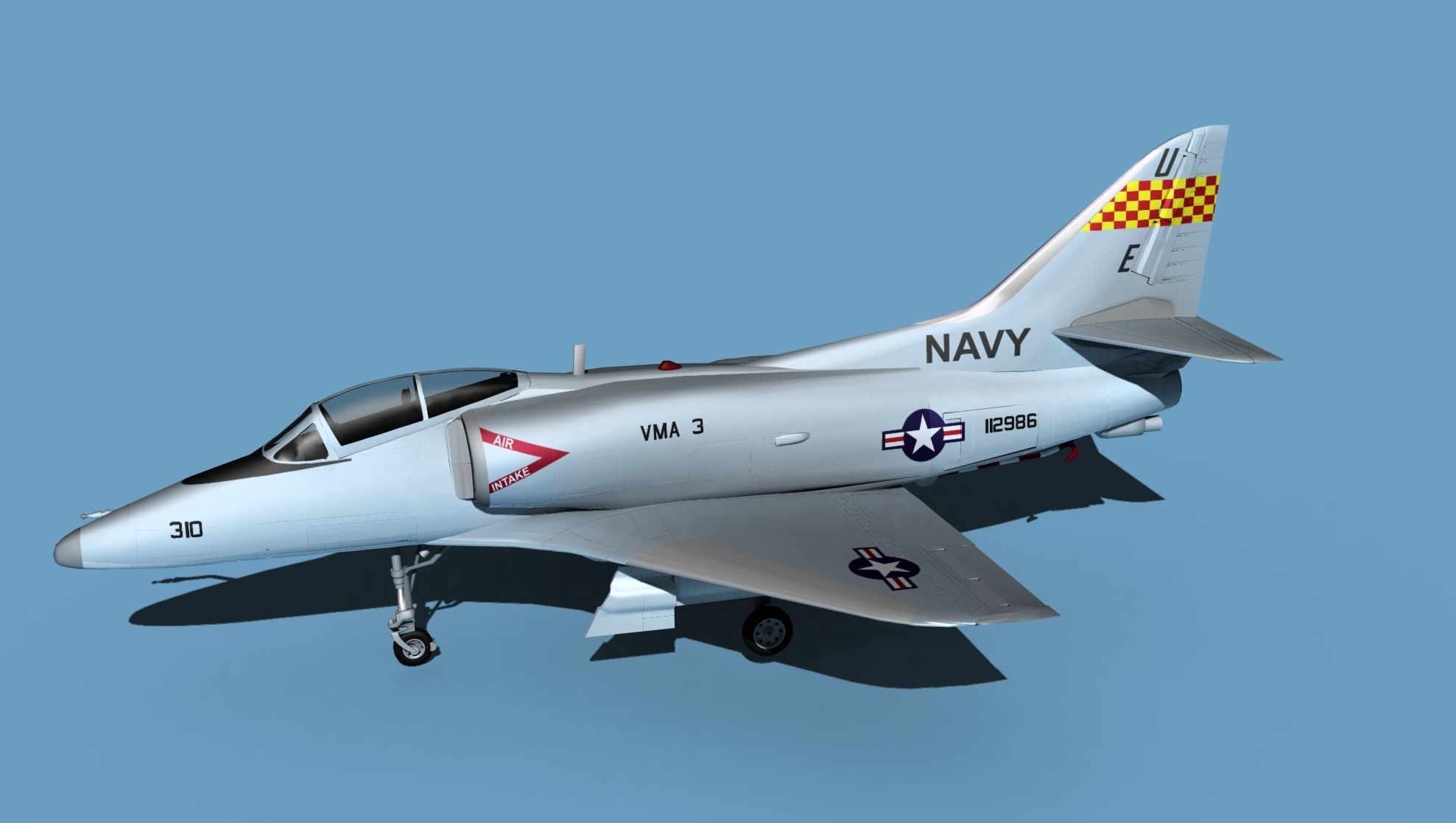 Douglas TA-4D Skyhawk V03 USN 3D model_9
