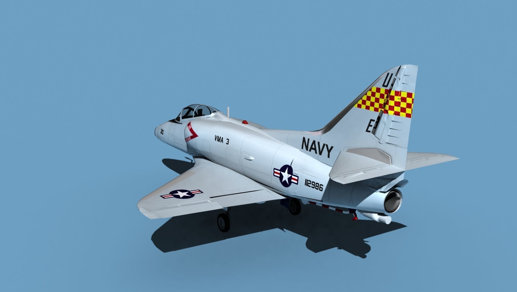 Douglas TA-4D Skyhawk V03 USN 3D model_7