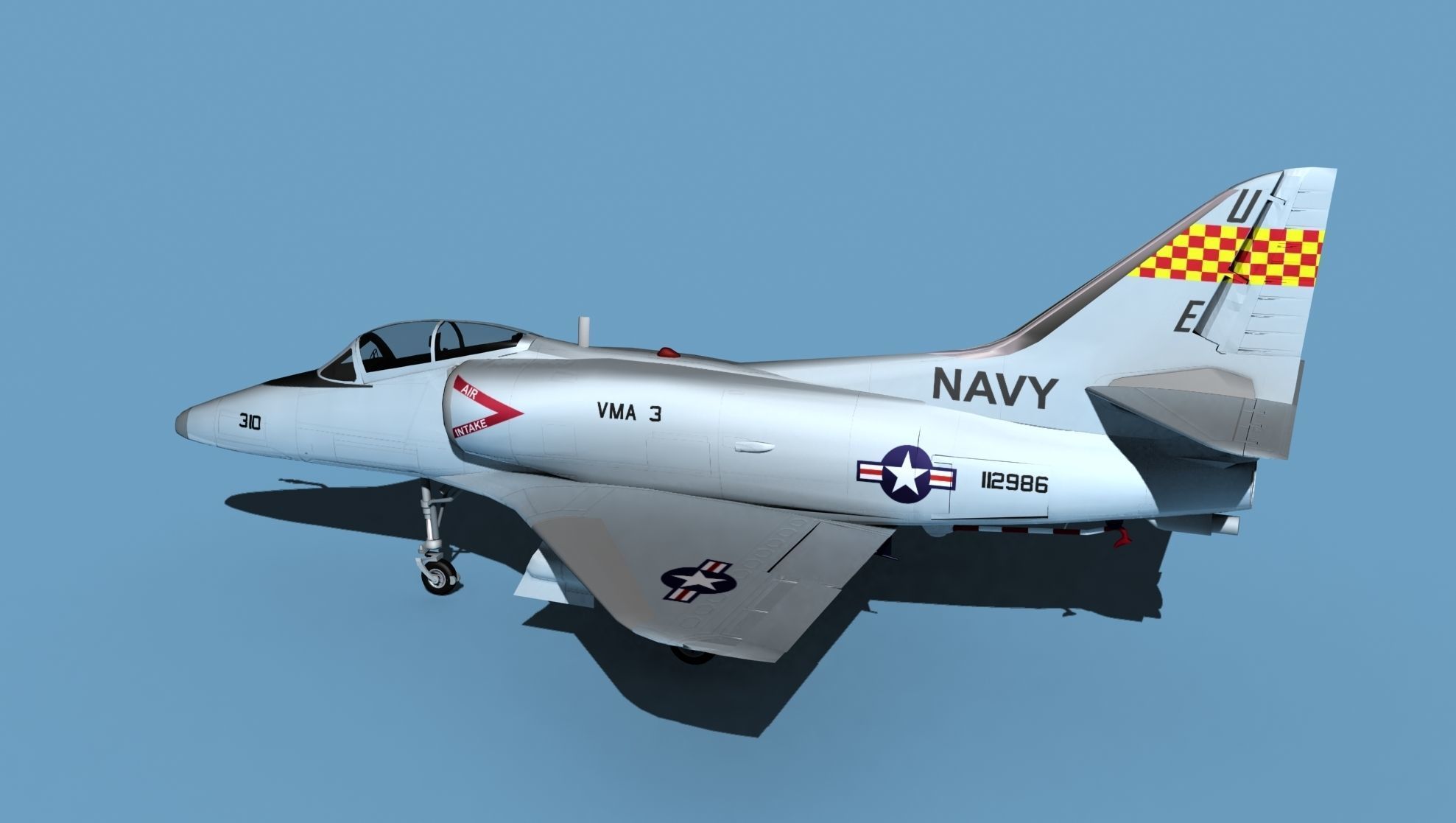 Douglas TA-4D Skyhawk V03 USN 3D model_8