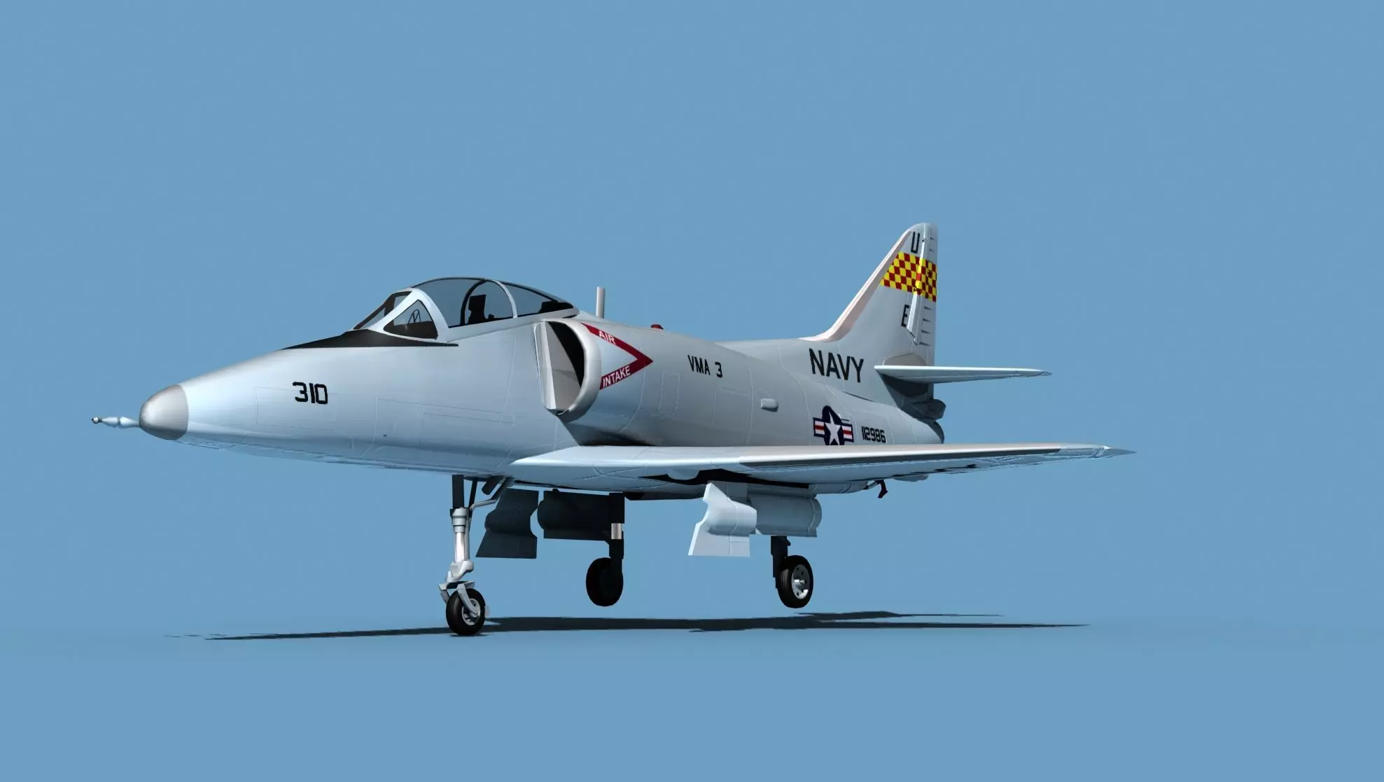 Douglas TA-4D Skyhawk V03 USN 3D model_0