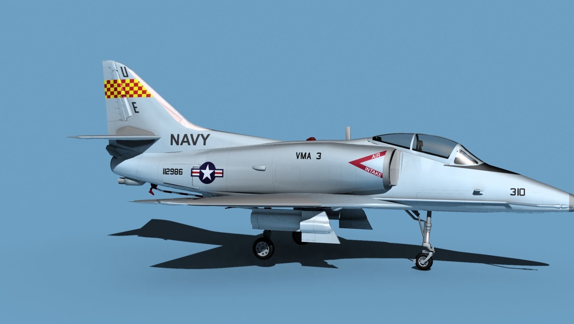 Douglas TA-4D Skyhawk V03 USN 3D model_3