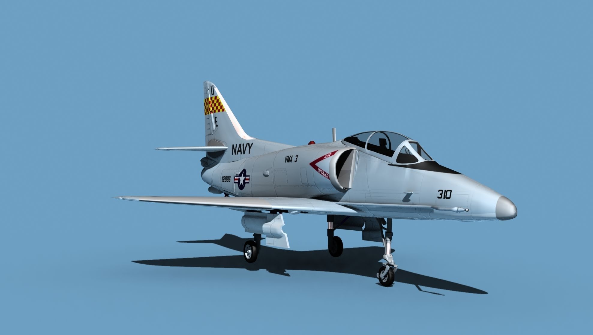 Douglas TA-4D Skyhawk V03 USN 3D model_2