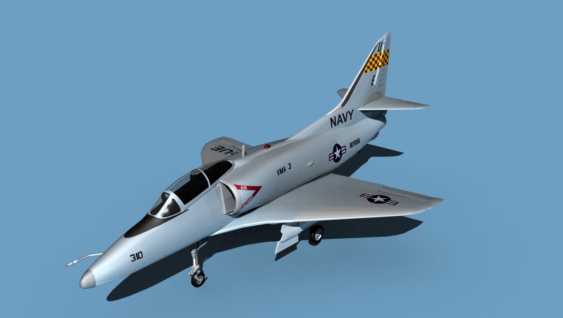 Douglas TA-4D Skyhawk V03 USN 3D model_10