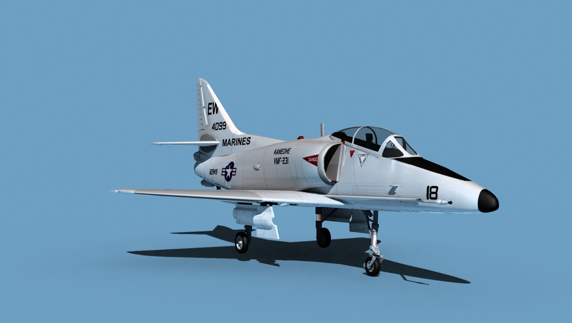 Douglas TA-4D Skyhawk V05 USMC 3D model_2
