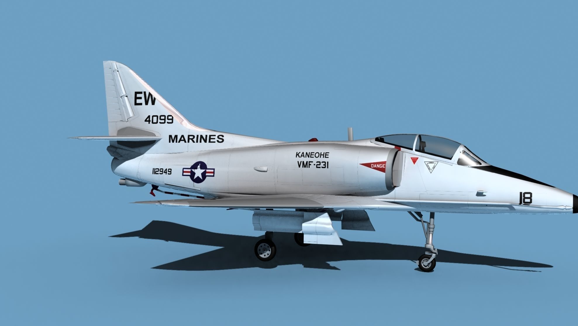 Douglas TA-4D Skyhawk V05 USMC 3D model_3