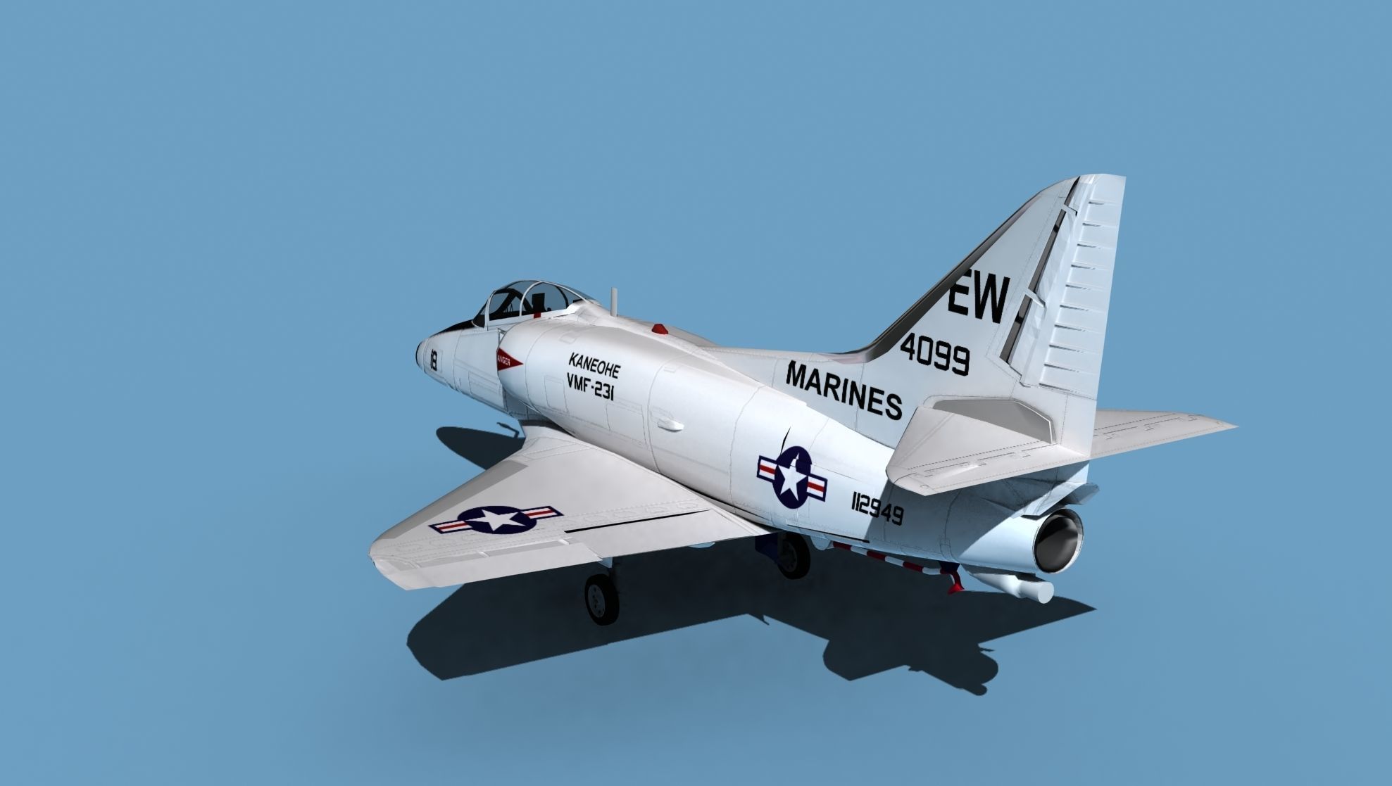 Douglas TA-4D Skyhawk V05 USMC 3D model_7