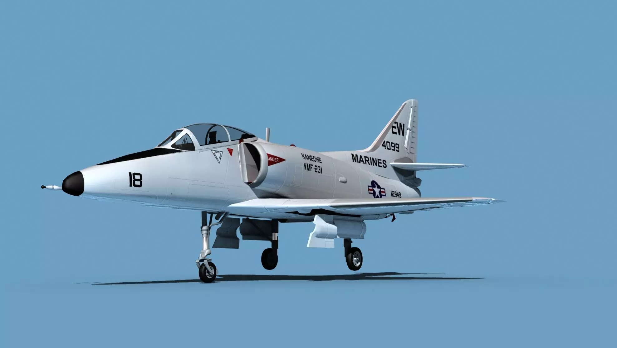 Douglas TA-4D Skyhawk V05 USMC 3D model_0
