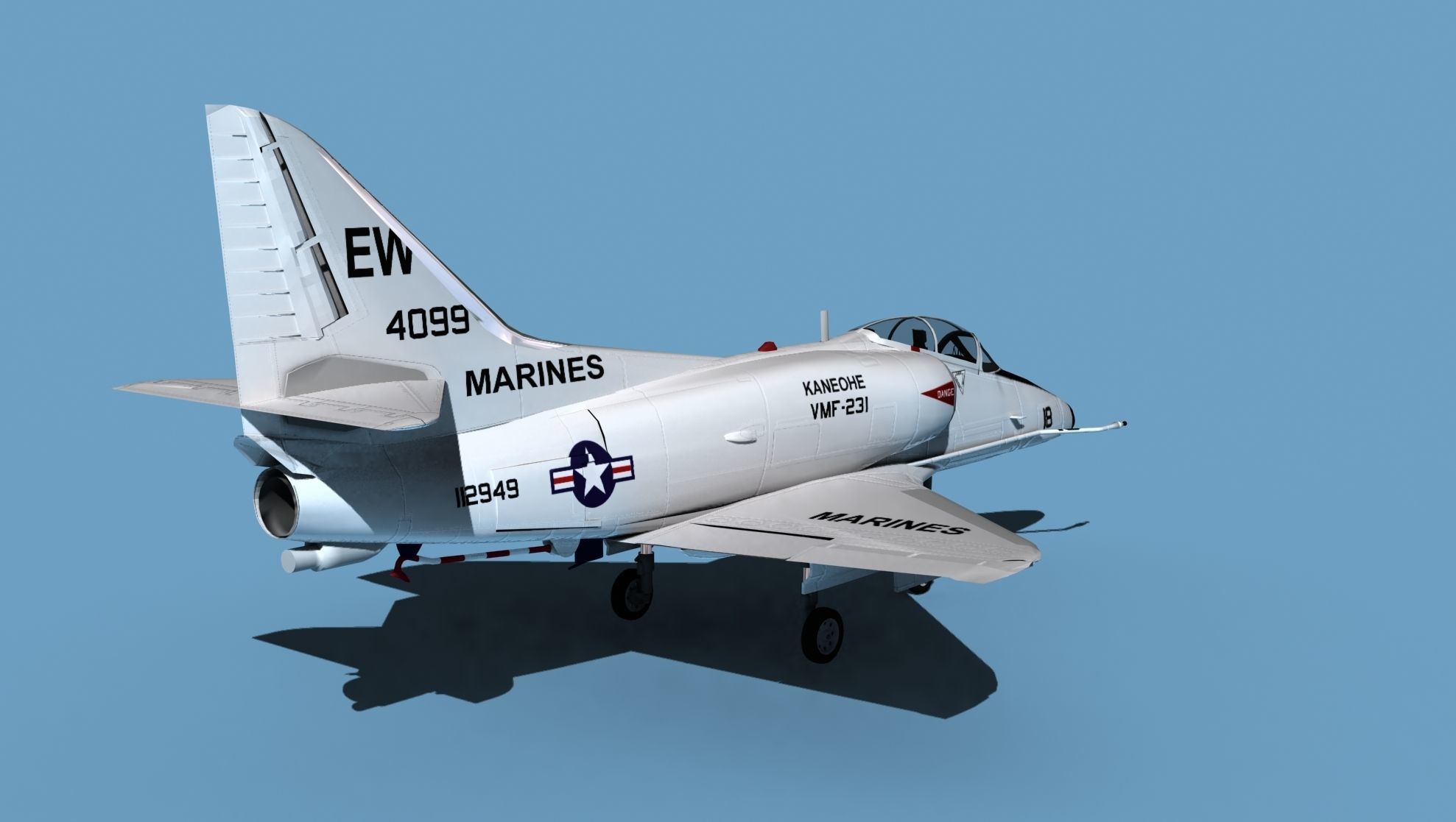 Douglas TA-4D Skyhawk V05 USMC 3D model_5