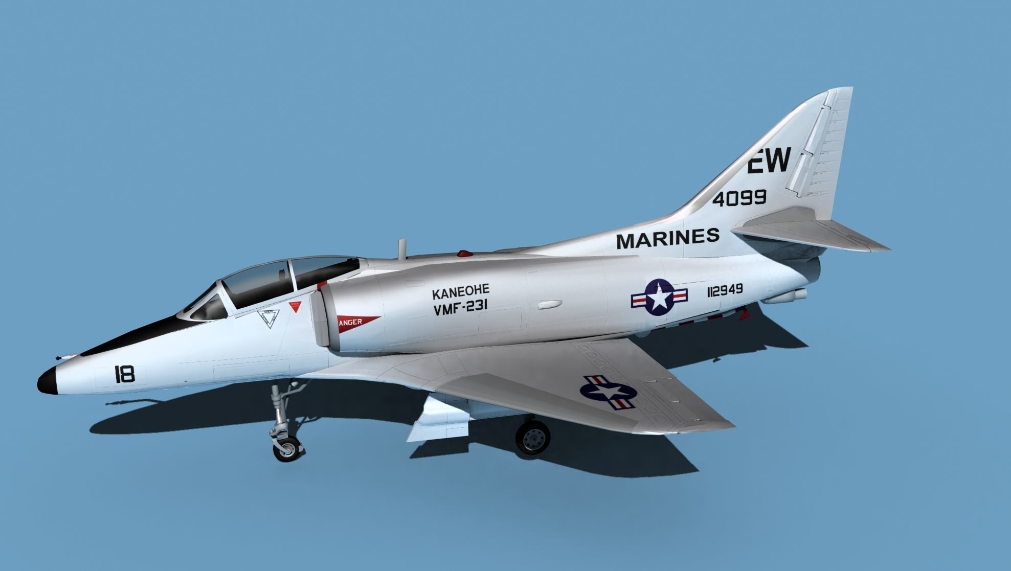 Douglas TA-4D Skyhawk V05 USMC 3D model_9