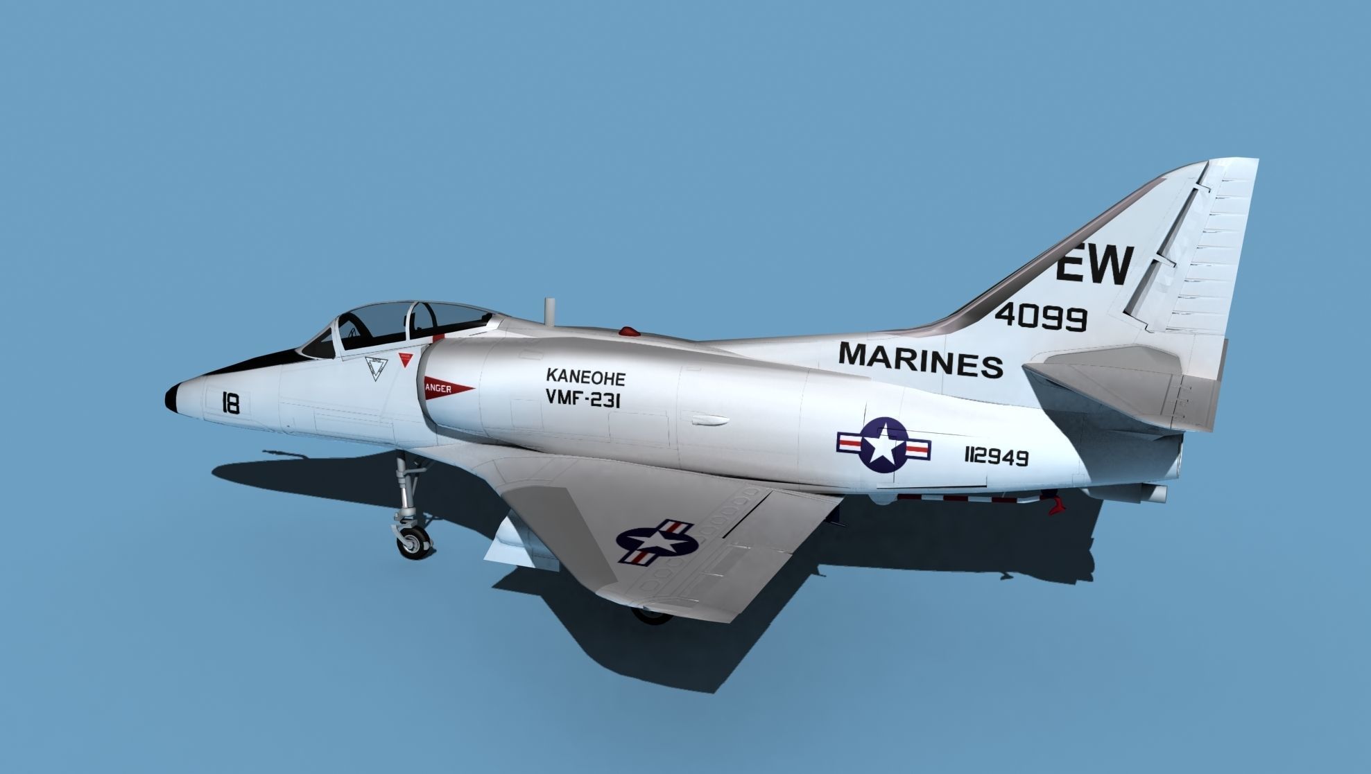 Douglas TA-4D Skyhawk V05 USMC 3D model_8