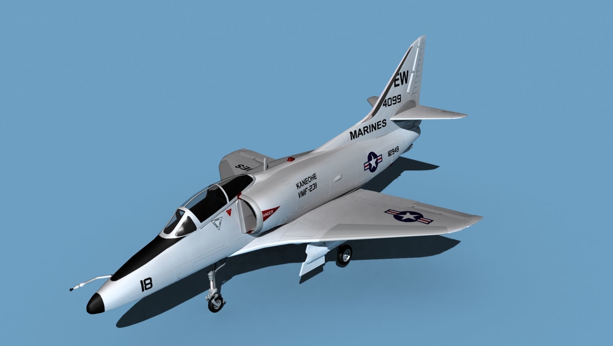 Douglas TA-4D Skyhawk V05 USMC 3D model_10