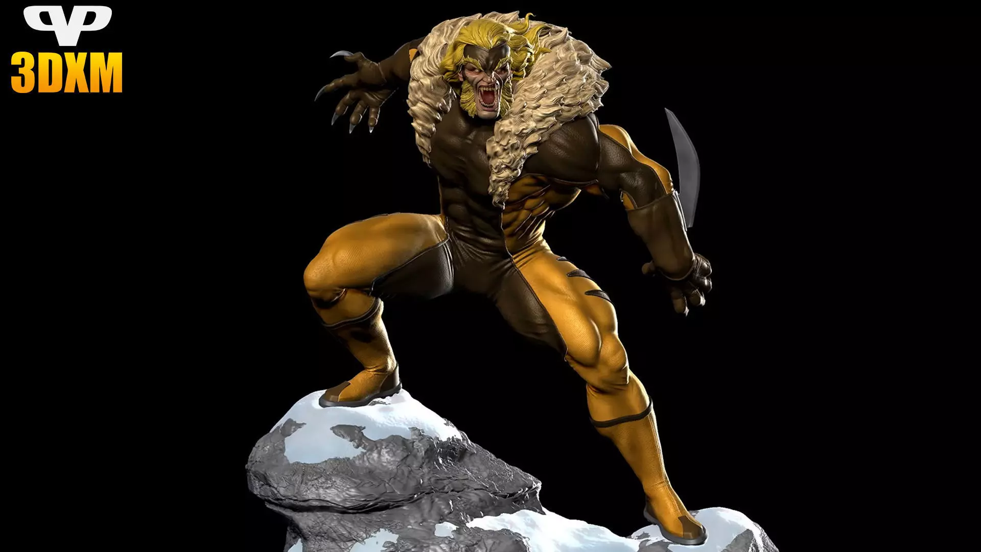 Sabretooth STL for 3D Printing ChibiSTL 3DXM 3D print model