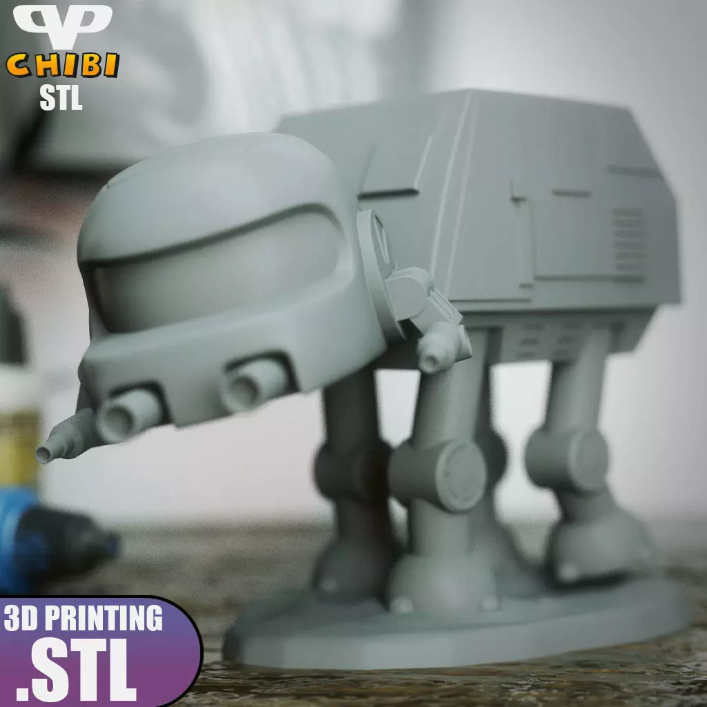 AT-AT Chibi STL for 3D Printing ChibiSTL 3DXM 3D print model_3