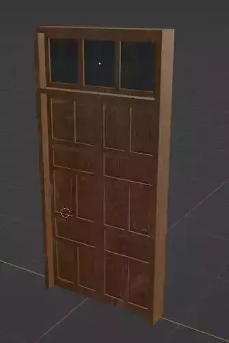 Double wooden door
