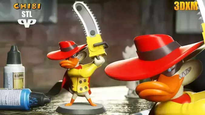 Negaduck Chibi STL for 3D Printing ChibiSTL 3DXM