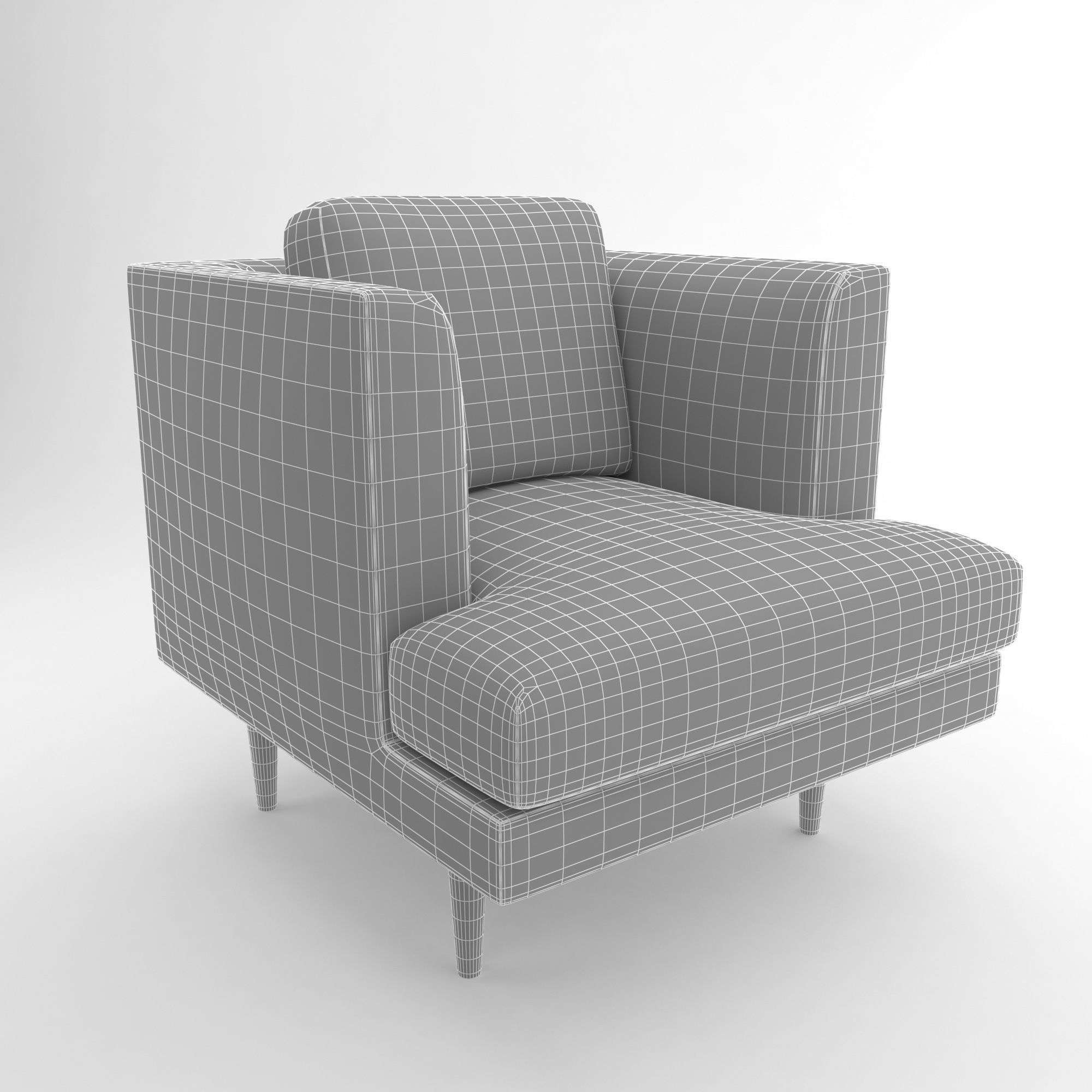Armchair 3D model_5