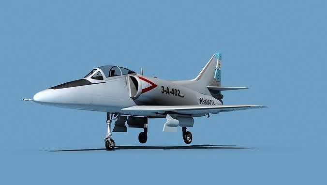Douglas TA-4D Skyhawk V09 Argentina 3D model
