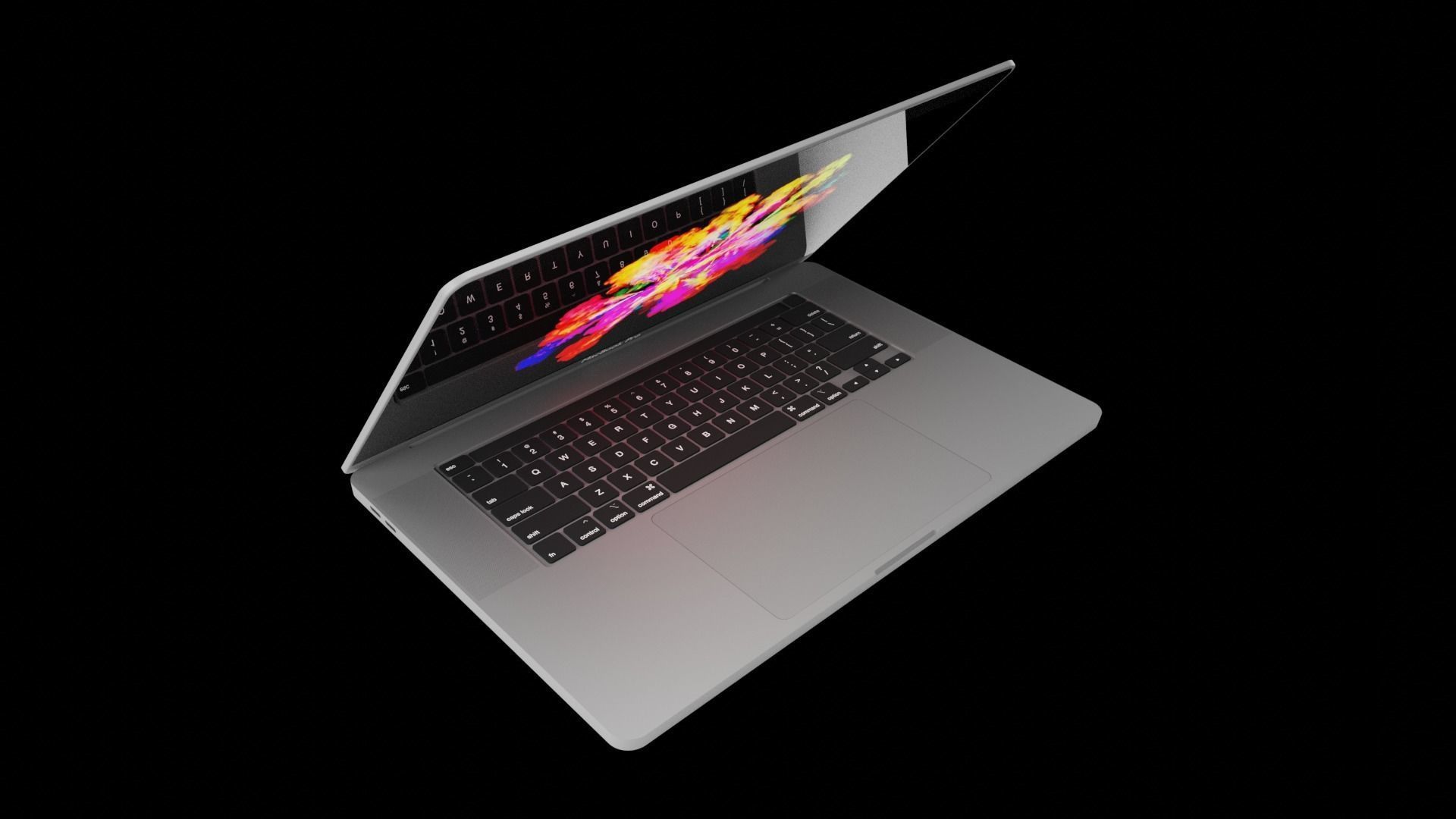 MacBook 3D Blender 3D model_2