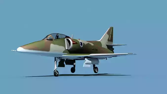 Douglas TA-4D Skyhawk V13 Israel 3D model