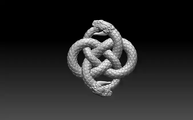 snake celtic knot 3D print model
