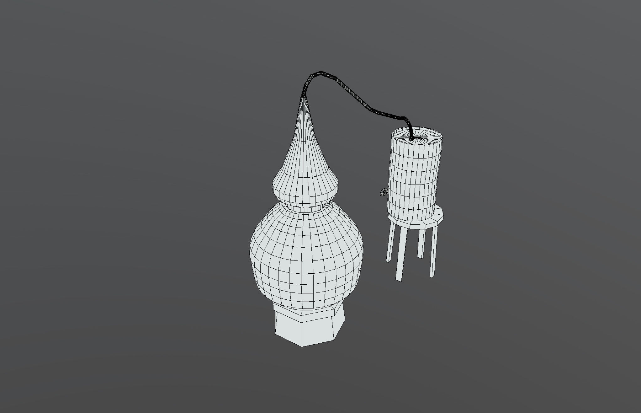 Lowpoly stylized PBR alchemy magic alembic distillation vessel Low-poly 3D model_14
