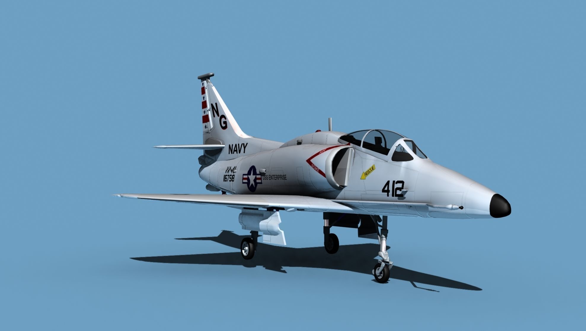 Douglas TA-4M Skyhawk V02 USN 3D model_2