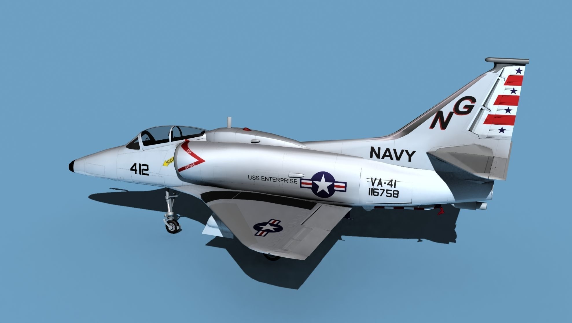 Douglas TA-4M Skyhawk V02 USN 3D model_8