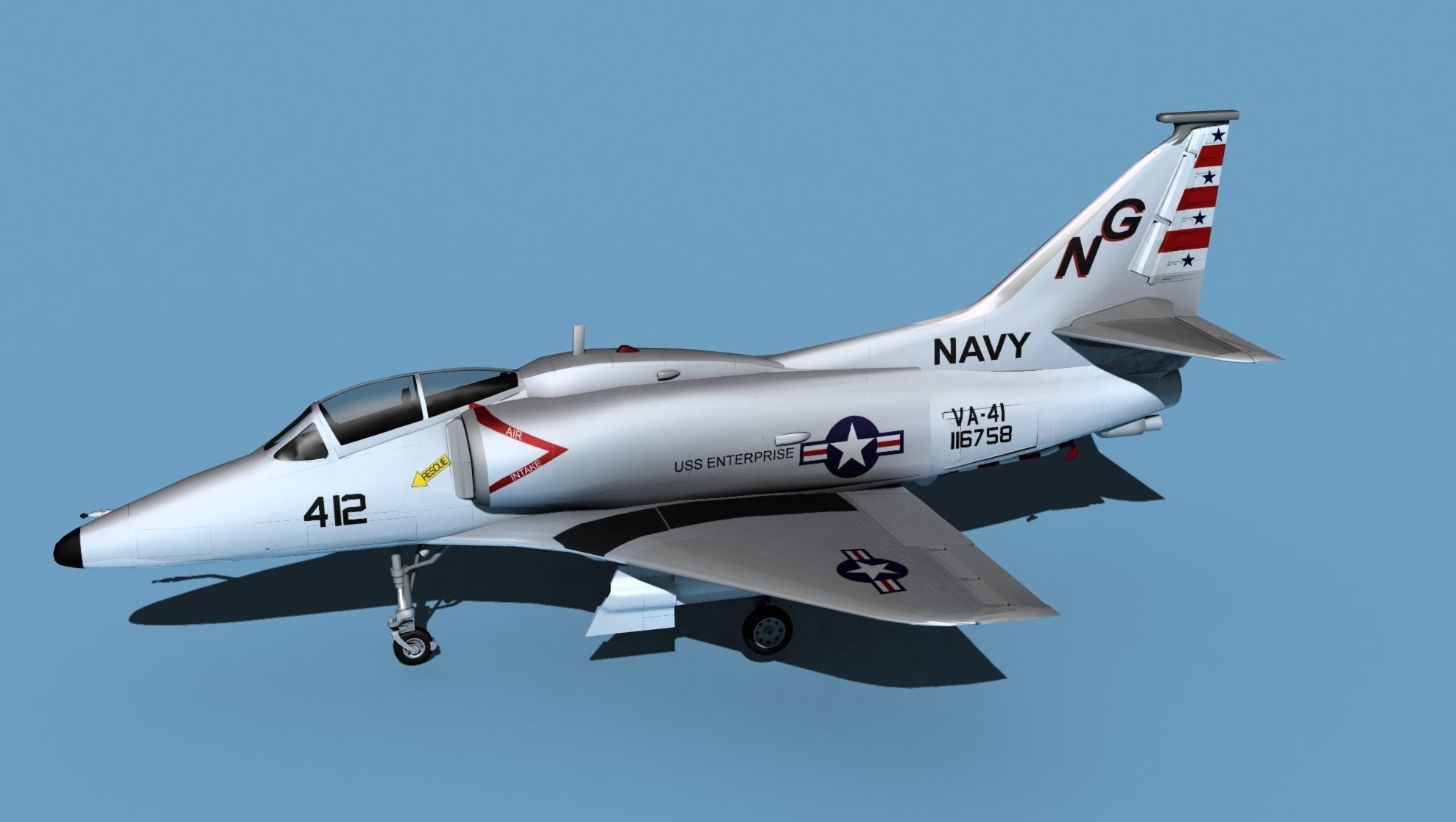 Douglas TA-4M Skyhawk V02 USN 3D model_9