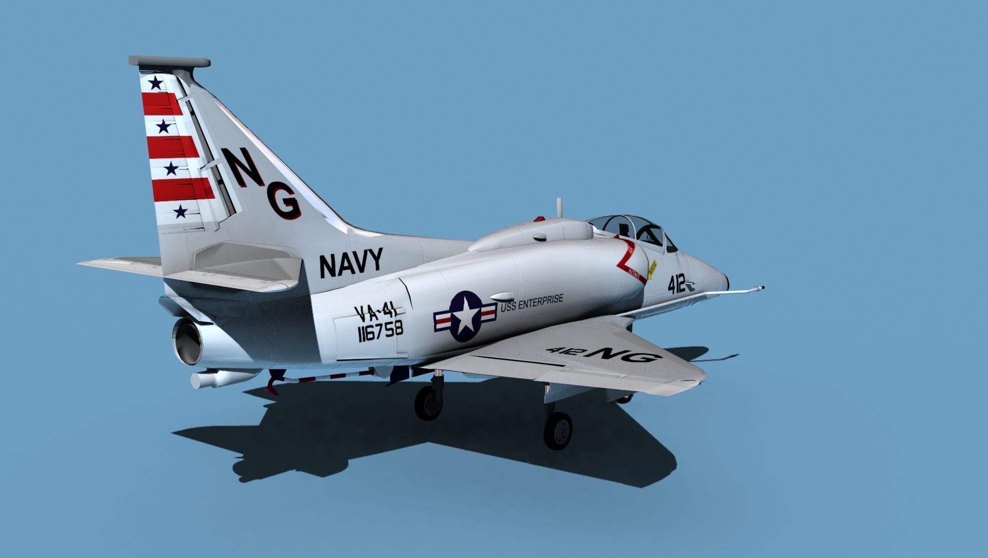 Douglas TA-4M Skyhawk V02 USN 3D model_5