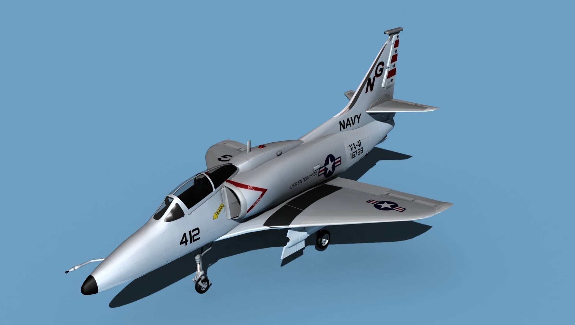 Douglas TA-4M Skyhawk V02 USN 3D model_10