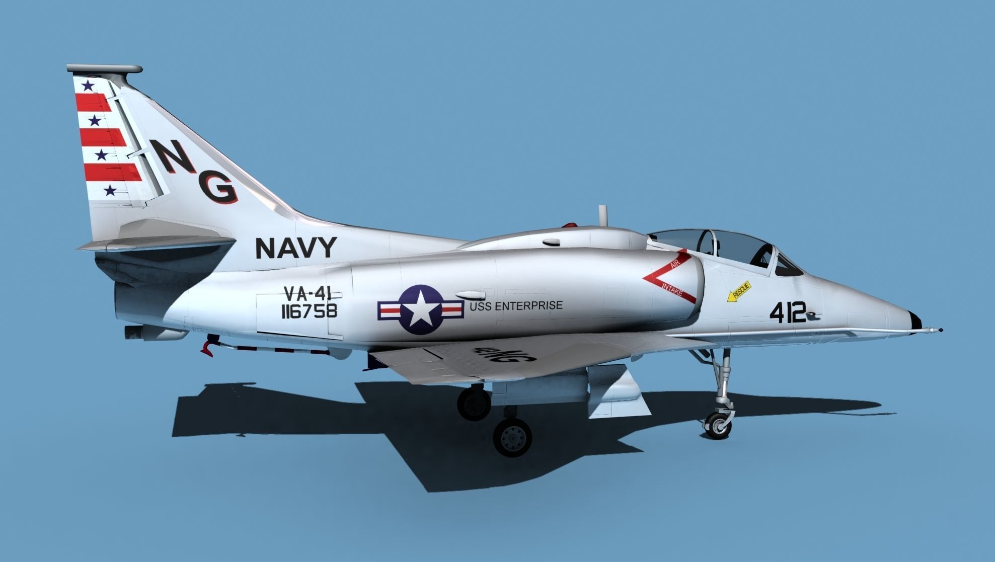 Douglas TA-4M Skyhawk V02 USN 3D model_4