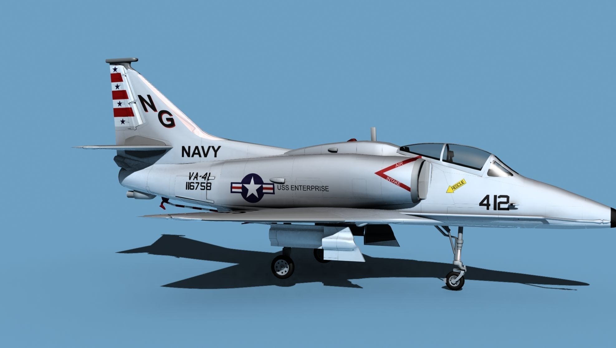 Douglas TA-4M Skyhawk V02 USN 3D model_3