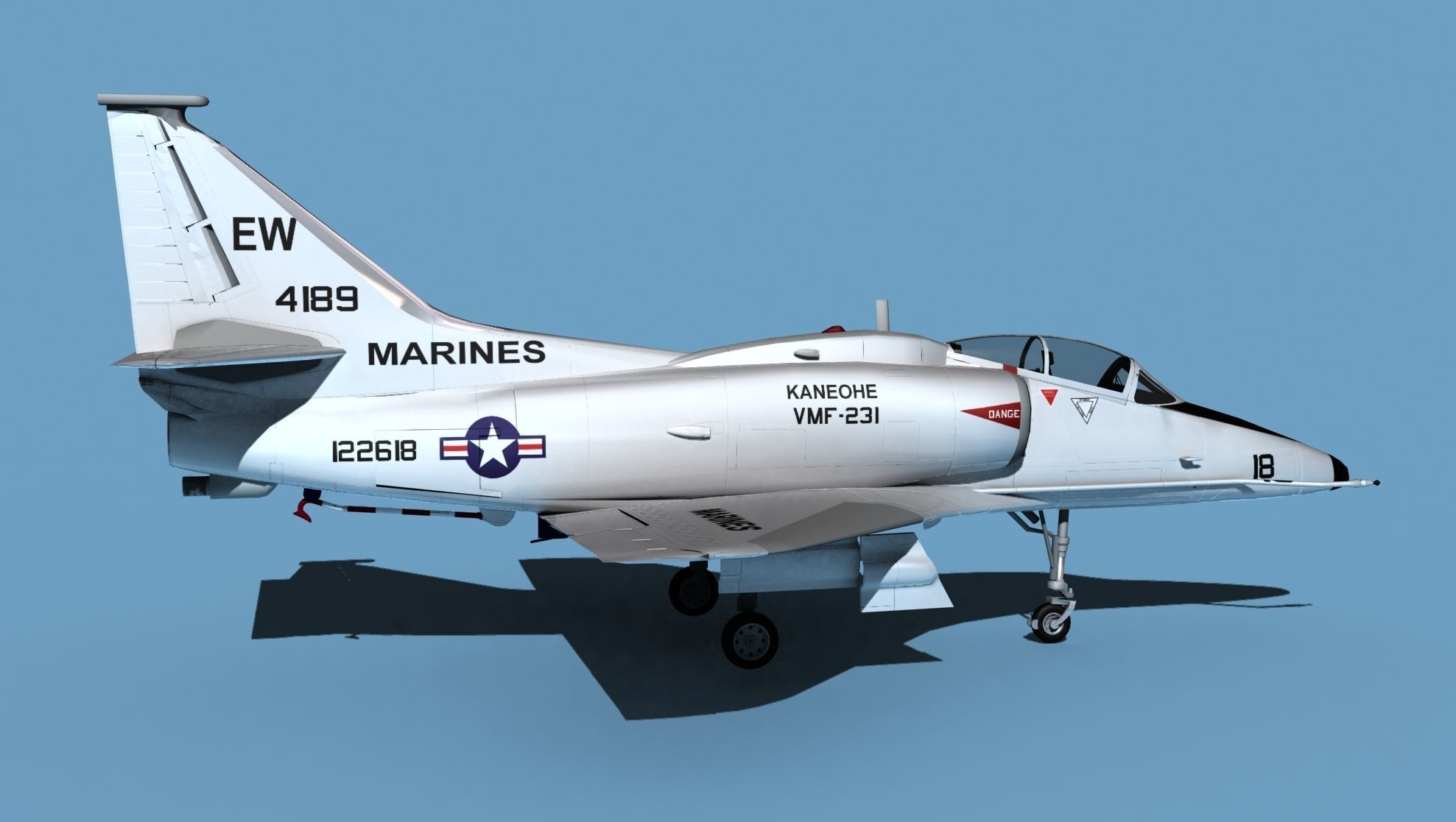 Douglas TA-4M Skyhawk V04 USMC 3D model_4