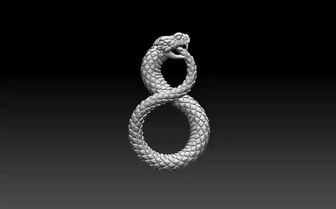 snake silver 3D print model