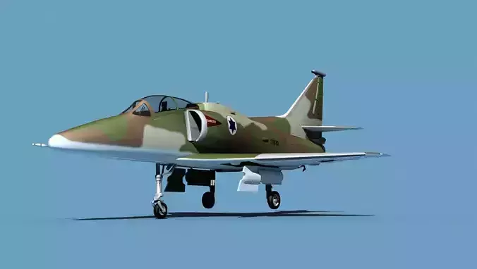 Douglas TA-4M Skyhawk V09 Israel 3D model