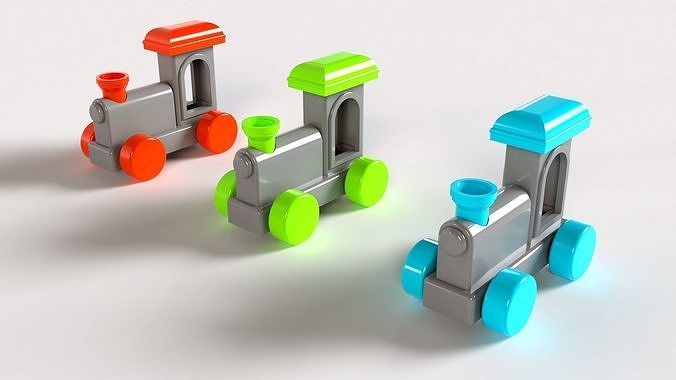 Train Toy Multipart Assembly toy Small 3-4 hour print 3D print model