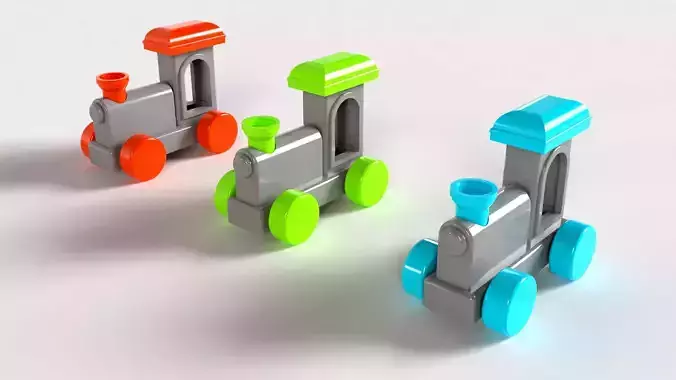 Train Toy Multipart Assembly toy Small 3-4 hour print 3D print model