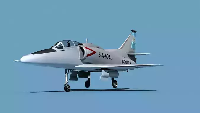 Douglas TA-4M Skyhawk V13 Argentina 3D model