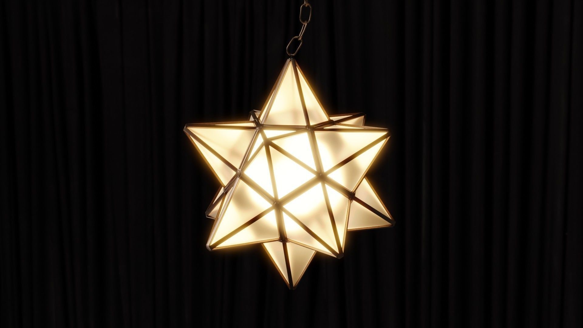Star Shape Lamp 3D model_3