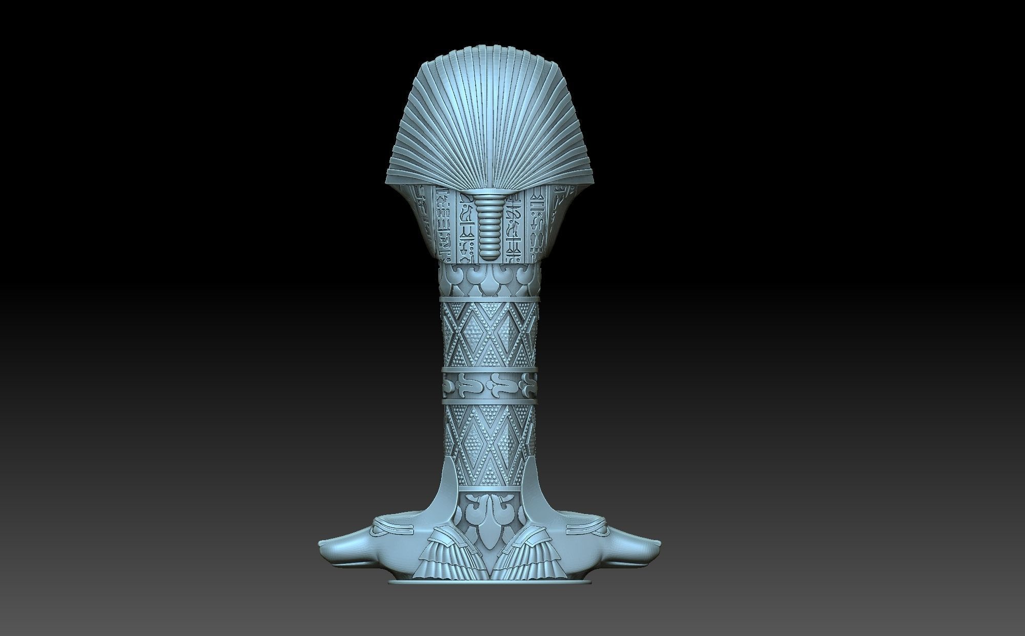 Tutankhamun egyptian scepter 3D print model_4