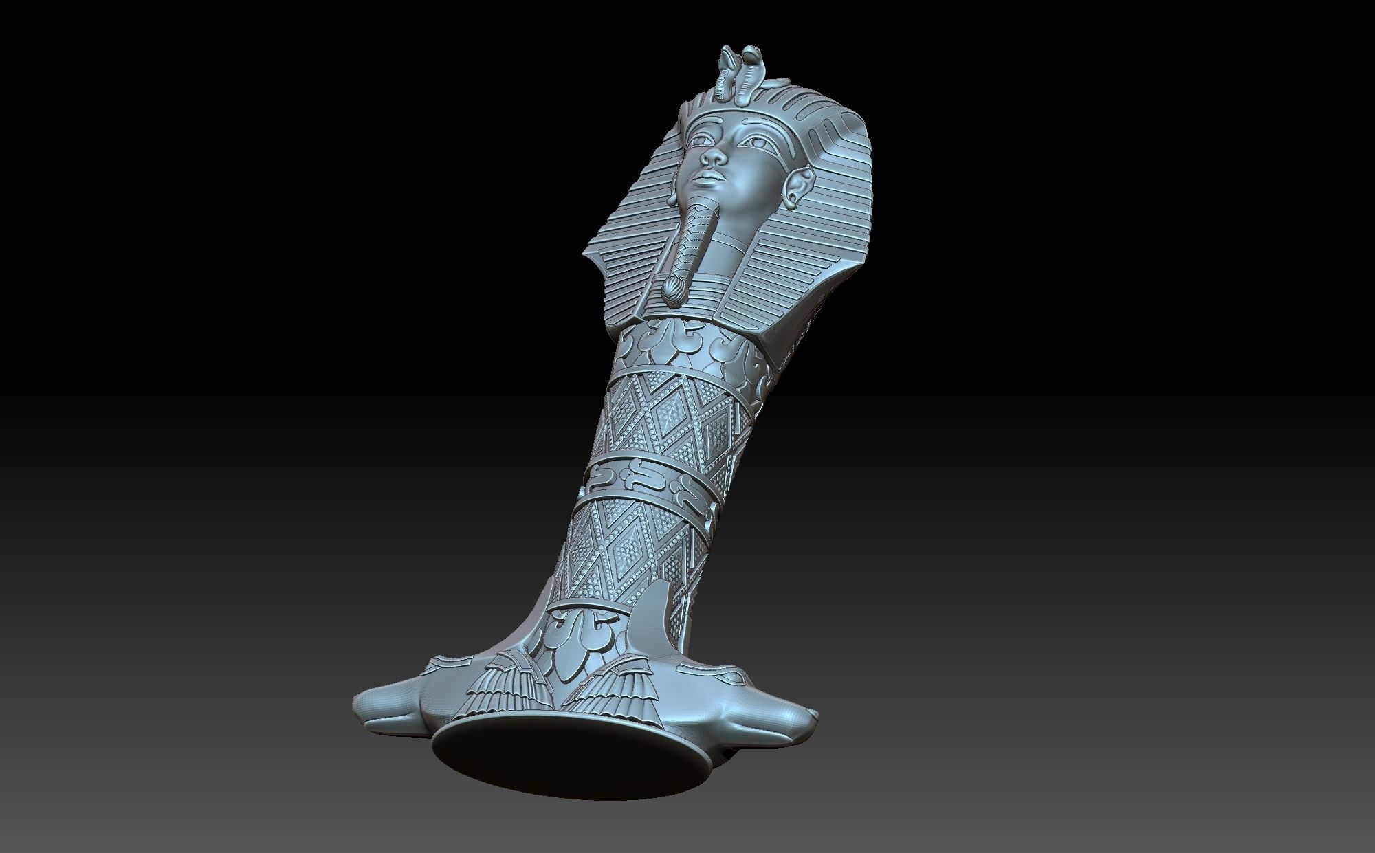 Tutankhamun egyptian scepter 3D print model_8