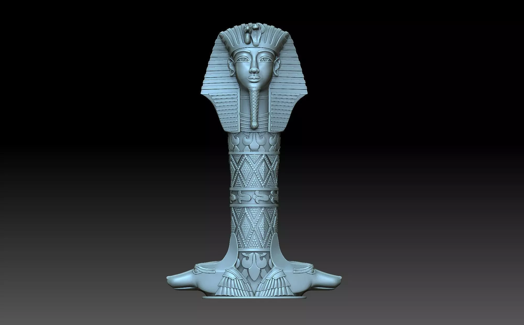 Tutankhamun egyptian scepter 3D print model_0