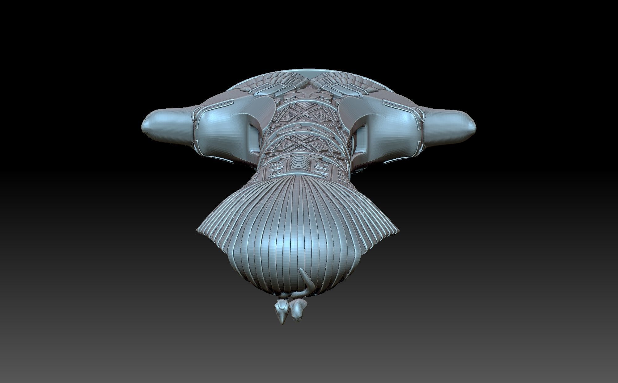 Tutankhamun egyptian scepter 3D print model_13