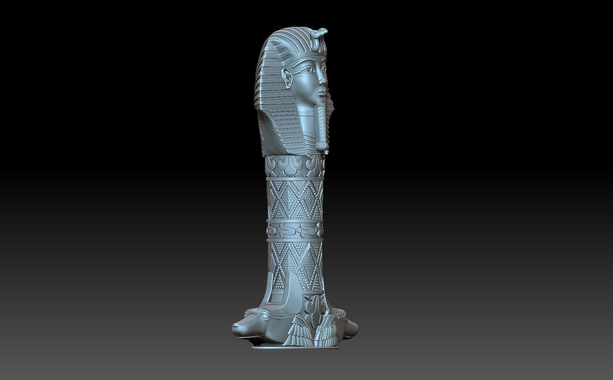 Tutankhamun egyptian scepter 3D print model_1